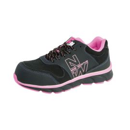 Chaussures Basses de Sécurité 7064 – Taille 38, Noir/Fushia – Confort et Protection – Nine Worths - NINE WORTHS