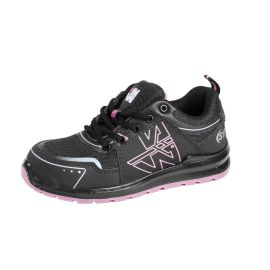 Chaussures Basses de Sécurité PEREC - Taille 36 - Noir/Fushia, Confort et Protection - NINE WORTHS