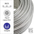 Câble souple 100 m 7x7 Ø4 mm - Inox A4, gaine PVC transparente - Résistant et flexible - ACTON