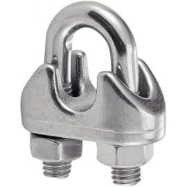 10 Serre-Câbles à Etrier M3 mm - Inox A4 - D-Work