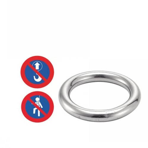 10 Anneaux Soudés 6 x 35 mm - Inox A4 - D-Work