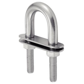 10 Etriers en U avec Double Plaque 4 x 62 mm - Inox A4 - D-Work