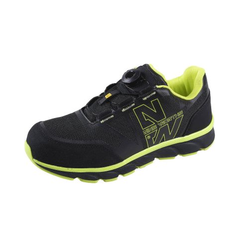 Chaussures Basses de Sécurité Nurmi - Taille 39 - Noir/Jaune Fluo - NINE WORTHS