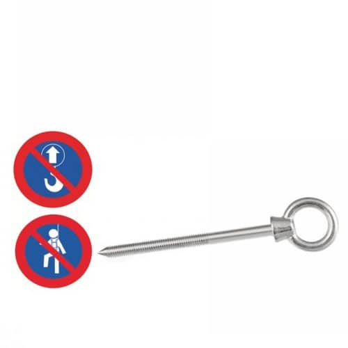 5 Pitons à œil 5x50 mm - Inox A4 - Résistants et durables - ACTON