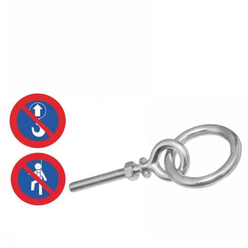 5 Pitons à œil filetage métrique 6x60 mm - Inox A4 - Anneau articulé - ACTON