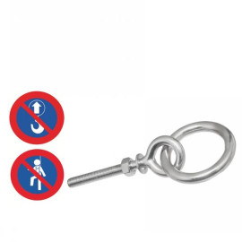 5 Pitons à œil filetage métrique 6x90 mm - Inox A4 - Anneau articulé - ACTON