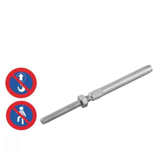 5 Embouts filetés à sertir pas à droite M12 - Inox A4 - Avec écrou - ACTON