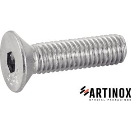 25 Vis à métaux tête fraisée 10x35 mm - Inox A2, norme ISO 10642 - Résistantes et durables - ACTON