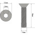 50 Vis à métaux tête fraisée six pans creux 8x35 mm - Inox A2, norme ISO 10642 - Résistantes et durables - ACTON