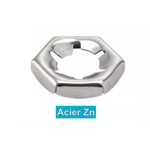 50 Ecrous PAL Autofreinés Hexagonaux M20 mm - DIN 7967 - NFE27-460 - Acier Zn - D-Work