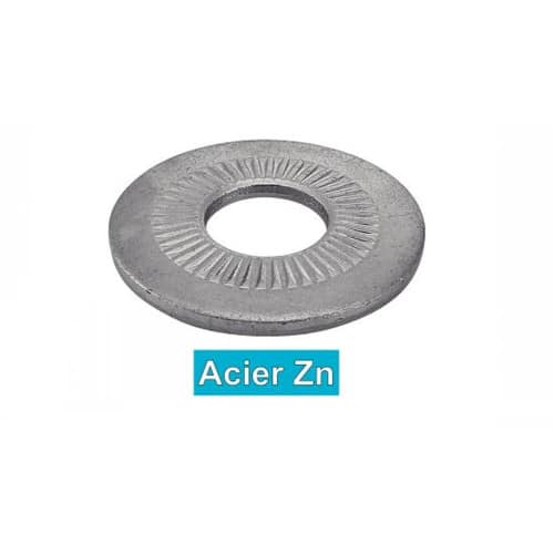 200 Rondelles Contact Série Large 12 mm - NFE 25511 - Acier Zn - D-Work
