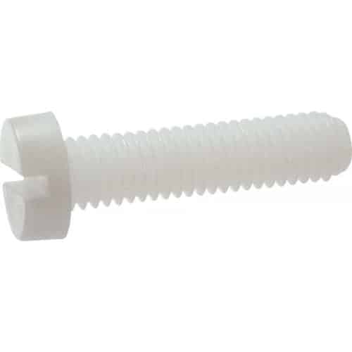 200 Vis tête cylindrique fendue 6x30 mm - Nylon 6.6, norme DIN 84 - Résistantes et légères - ACTON