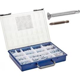 Coffret 1904 Pcs Vis Autoperceuses TF Phillips + Embouts - DIN 7504 O - ISO 15482 - Acier Zn - D-Work