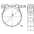 Collier de serrage tourillons 113-121 mm - W1 - Tuyau épais et armé - ACTON