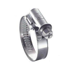 10 Colliers de serrage tête déportée 90-110 mm - Bande non perforée - W1 acier inoxydable - ACTON