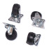 4 rubber-metal swivel castors D. 32 mm with base 35 x 30 mm max. load 50 kg - 598120 - Beast