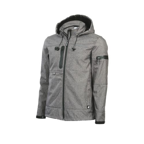 Blouson de Travail Softshell Flores - Taille L - Gris Chine, Résistant et Confortable - NINE WORTHS