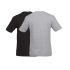 Pack 2 T-Shirts Manches Courtes de Travail Racing - Taille XXL - Gris/Noir - Résistant et Confortable - NINE WORTHS