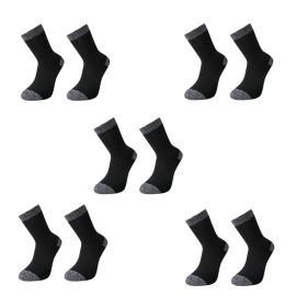 Lot de 5 Paires de Chaussettes 39/42 – Gris Chiné et Noir – Confort et Style – Nine Worths - NINE WORTHS