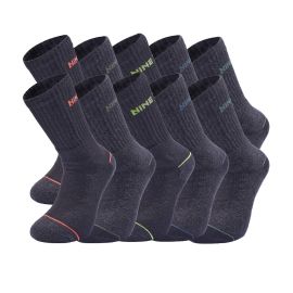 Lot de 5 Paires de Chaussettes de Travail Alfy - Taille 43/46 - Anthracite/Noir - Résistant et Confortable - NINE WORTHS