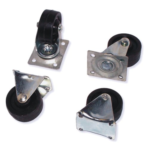 4 rotelle in gomma-metallo D. 40 mm, 2 fisse, 2 girevoli carico massimo 70 kg - 598140 - Beast