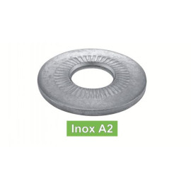 200 Rondelles coniques striées 4 mm - Inox A2, norme NFE 25511 - Résistantes et durables - ACTON