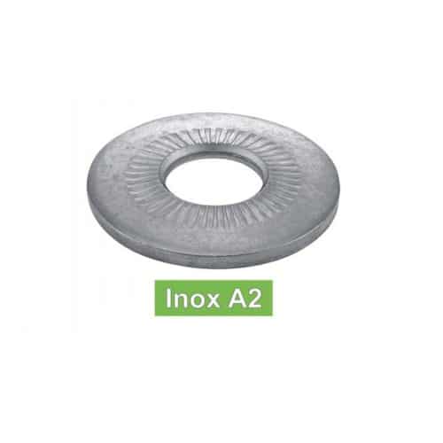 200 Rondelles coniques striées 4 mm - Inox A2, norme NFE 25511 - Résistantes et durables - ACTON