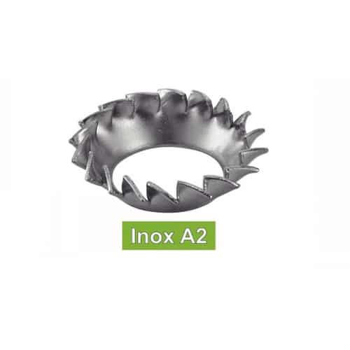 200 Rondelles éventail à dentures extérieures Ø8 mm - Inox A2, norme DIN 6798 V - Résistantes et anticorrosion - ACTON