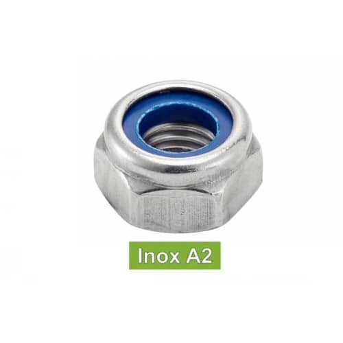 200 Écrous hexagonaux indesserrables M4 - Inox A2, DIN 985 - Résistants et durables - ACTON