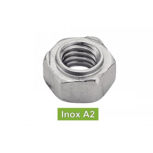 200 Ecrous Hexagonaux à Souder M3 mm - TYPE DIN 929 - NFE25-418 - Inox A2 - D-Work