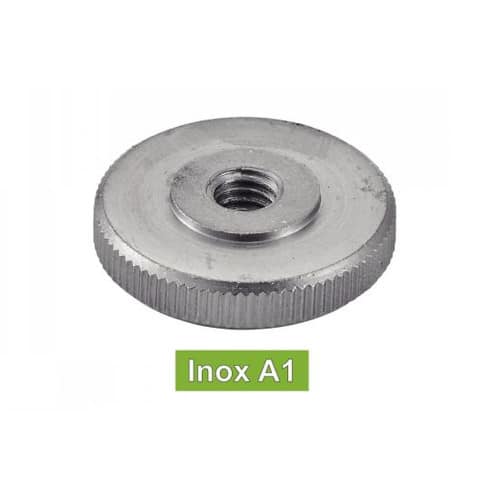 50 Écrous moletés bas M3 - Inox A1, norme DIN 467 - Prise facile et résistance à la corrosion - ACTON