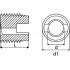 100 Inserts filetés métal 5 mm - Inox A1 - Fixation durable - ACTON