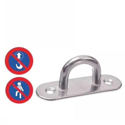 5 Pontets Sur Platine Oblong Emboutis et Soudés 9 mm - Inox A2 - D-Work