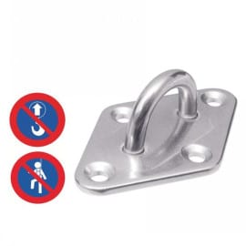 5 Pontets sur platine diamant embouti soudé 5 mm - Inox A2 - ACTON