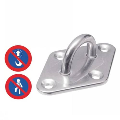 5 Pontets sur platine diamant embouti et soudé 8 mm - Inox A2 - Résistants et durables - ACTON