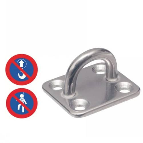 5 Pontets sur platine rectangulaire 6 mm - Inox A2 - Résistants et durables - ACTON