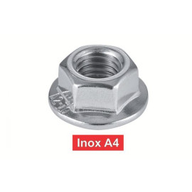 200 Écrous à embase crantée M8 - Inox A4, norme DIN 6923 - Résistants et durables - ACTON