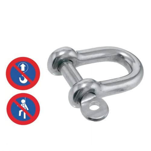 Manille droite forgée 6 mm - Inox A4 - Axe imperdable - ACTON