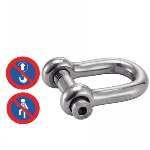 Manille droite forgée à vis 6 mm - Inox A4 - Résistante et durable - ACTON