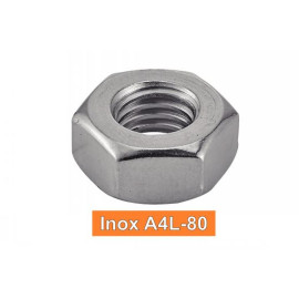 200 Ecrous Hexagonaux M8 mm - DIN 934 - Inox A4L-80 - D-Work