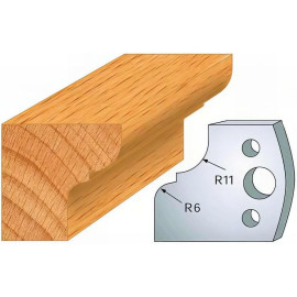 Jeu de 2 Fers Profilés Acier HT 40 x 4 mm - N°112 Corniche - Outil de menuiserie - Diamwood