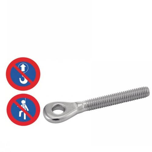 5 Embouts Filetés à Oeil Pas à Droite 5 mm - Inox A4 - D-Work