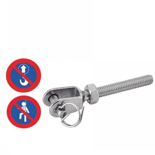 5 Embouts filetés à chape soudée pas à droite 6 mm - Inox A4 - Petit modèle - ACTON