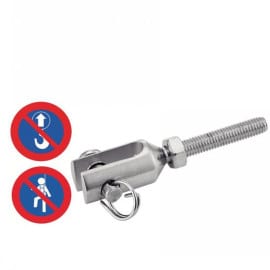 5 Embouts filetés à chape usinée pas à gauche 6 mm - Inox A4 - Petit modèle - ACTON