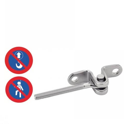 5 Embouts Filetés Mural Articule Pas à Gauche 8 mm - Inox A4 - D-Work