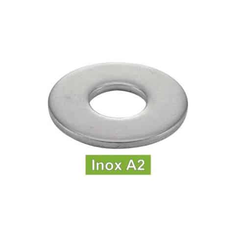 50 Rondelles plates larges L 14 mm - Inox A2, norme NFE 25513 ISO 7089 - Résistantes et durables - ACTON
