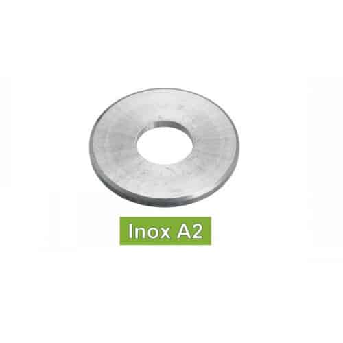 100 Rondelles plates larges décolletées 10 mm - Inox A2, norme NFE 25514 - Résistantes et durables - ACTON