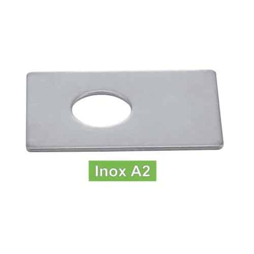 25 Écrous frein rectangulaires 20 mm - Inox A2, norme NFE 25540 - Antivibration et sécurité - ACTON