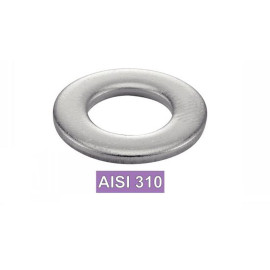 50 Rondelles Plates Découpées 12 mm - DIN 125 à - ISO 7089 - UNI 6592 - AISI 310 - D-Work