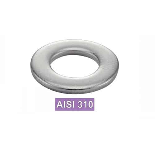 50 Rondelles plates découpées 12 mm - AISI 310, norme DIN 125 A - Résistantes à la corrosion - ACTON